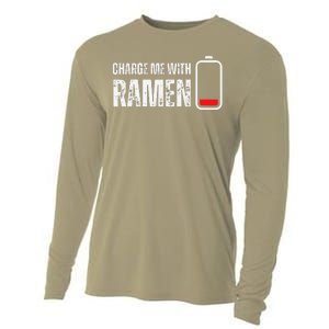 Charge Me With Ramen Funny Ramen Noodle Soup Lover Cooling Performance Long Sleeve Crew