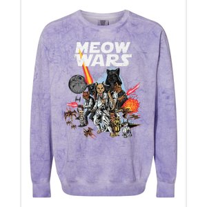 Cat Meow Wars Funny Cat Wars Cat Colorblast Crewneck Sweatshirt