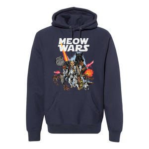 Cat Meow Wars Funny Cat Wars Cat Premium Hoodie