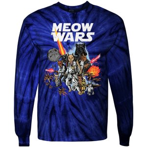 Cat Meow Wars Funny Cat Wars Cat Tie-Dye Long Sleeve Shirt