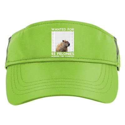 Capybara Mugshot Wanted For 93 Felonies Across The Country Adult Drive Performance Visor