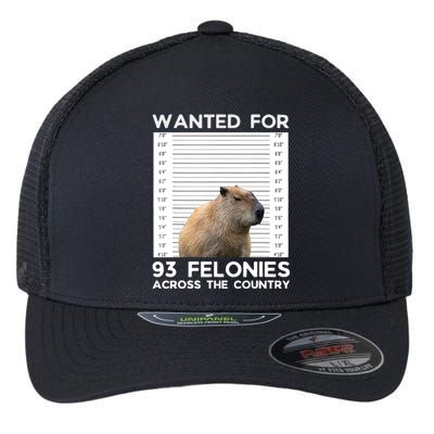 Capybara Mugshot Wanted For 93 Felonies Across The Country Flexfit Unipanel Trucker Cap