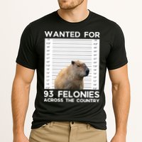 Capybara Mugshot Wanted For 93 Felonies Across The Country Cooling Performance Crew T-Shirt