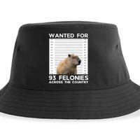 Capybara Mugshot Wanted For 93 Felonies Across The Country Sustainable Bucket Hat