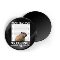 Capybara Mugshot Wanted For 93 Felonies Across The Country Magnet