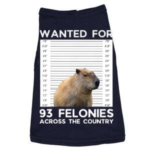 Capybara Mugshot Wanted For 93 Felonies Across The Country Doggie Tank