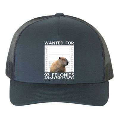 Capybara Mugshot Wanted For 93 Felonies Across The Country Yupoong Adult 5-Panel Trucker Hat