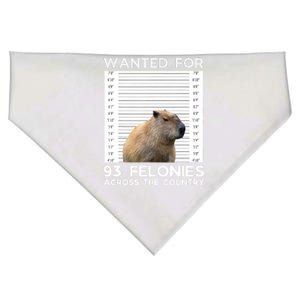 Capybara Mugshot Wanted For 93 Felonies Across The Country USA-Made Doggie Bandana