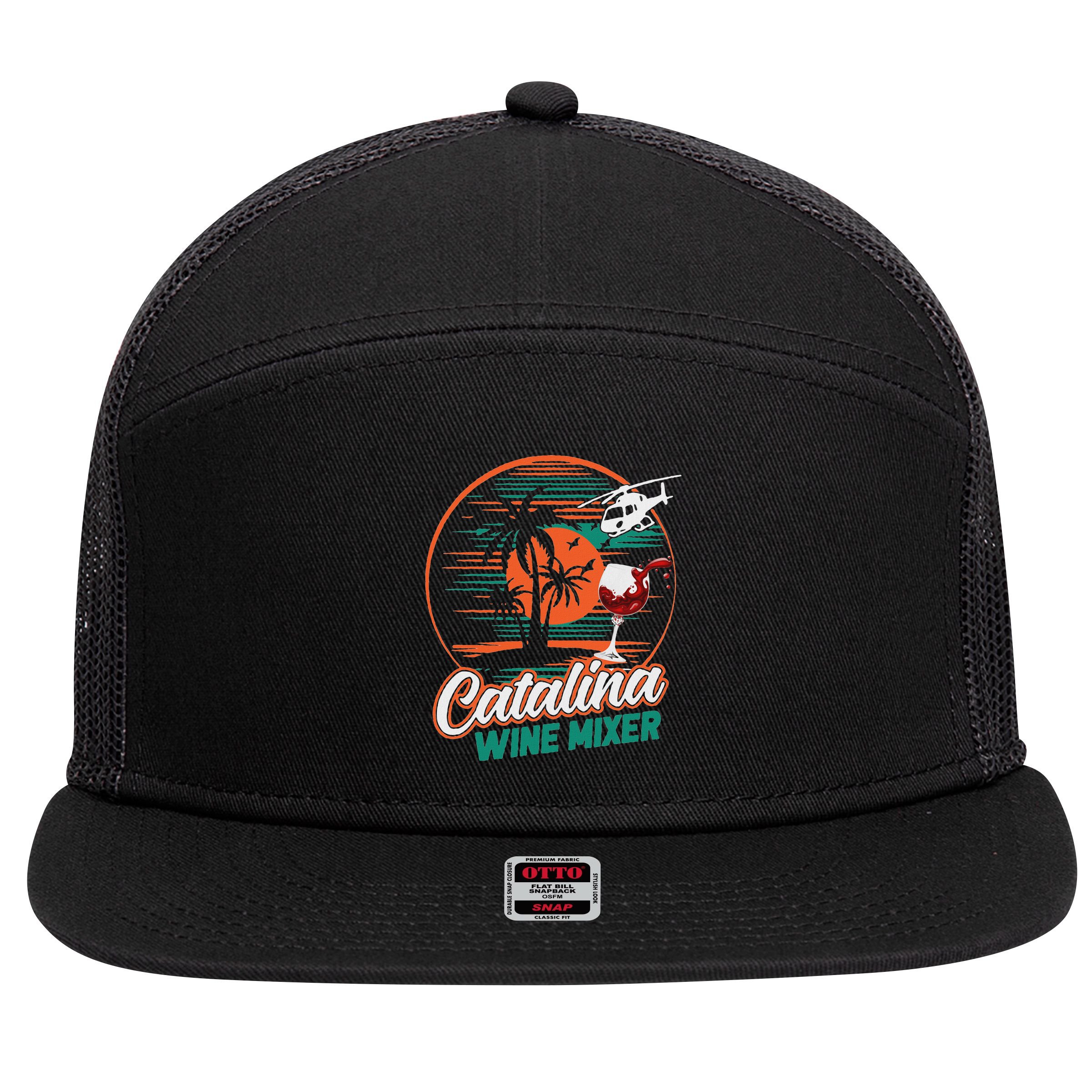 Ca.talina Mixer Wine 7 Panel Mesh Trucker Snapback Hat