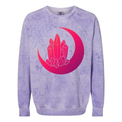 Crystal Moon Witch Wicca Witchcraft Witch Witches Moon Gift Colorblast Crewneck Sweatshirt