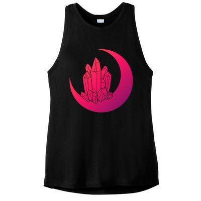 Crystal Moon Witch Wicca Witchcraft Witch Witches Moon Gift Ladies PosiCharge Tri-Blend Wicking Tank