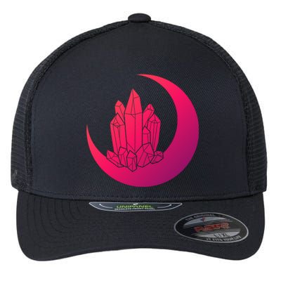 Crystal Moon Witch Wicca Witchcraft Witch Witches Moon Gift Flexfit Unipanel Trucker Cap