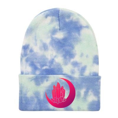 Crystal Moon Witch Wicca Witchcraft Witch Witches Moon Gift Tie Dye 12in Knit Beanie