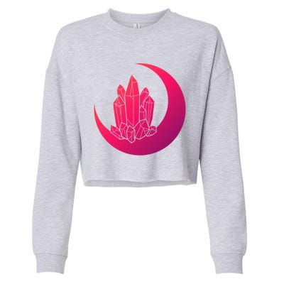 Crystal Moon Witch Wicca Witchcraft Witch Witches Moon Gift Cropped Pullover Crew