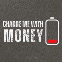 Charge Me With Money Funny Cash Money Lover Cotton Canvas Backpack