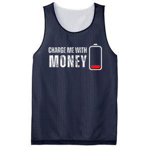 Charge Me With Money Funny Cash Money Lover Mesh Reversible Basketball Jersey Tank