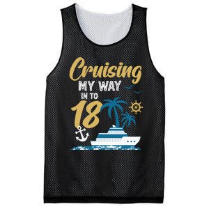 Cruising My Way Into 18th Birthday Cruise 18 Years Old Mesh Reversible Basketball Jersey Tank