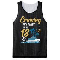 Cruising My Way Into 18th Birthday Cruise 18 Years Old Mesh Reversible Basketball Jersey Tank