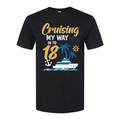 Cruising My Way Into 18th Birthday Cruise 18 Years Old Softstyle CVC T-Shirt