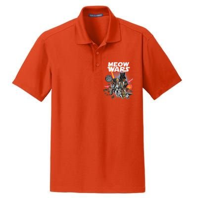 Cat Meow Wars Funny Cat Wars Cat Dry Zone Grid Polo