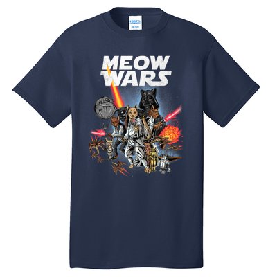 Cat Meow Wars Funny Cat Wars Cat Tall T-Shirt