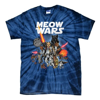 Cat Meow Wars Funny Cat Wars Cat Tie-Dye T-Shirt