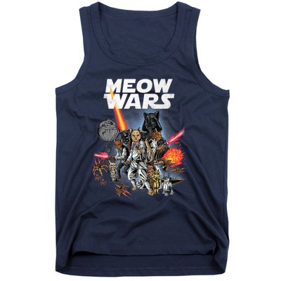 Cat Meow Wars Funny Cat Wars Cat Tank Top