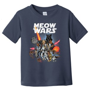 Cat Meow Wars Funny Cat Wars Cat Toddler T-Shirt