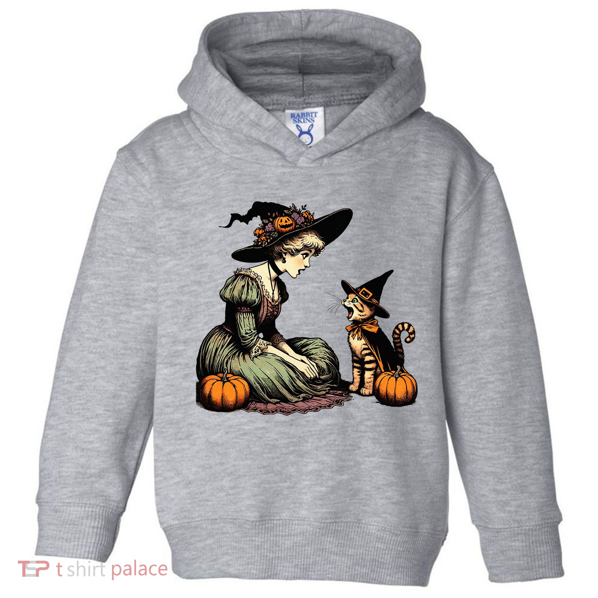 Cat Mom Witch Pumpkin Cat Halloween Women Halloween Toddler Hoodie