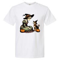 Cat Mom Witch Pumpkin Cat Halloween Women Halloween Garment-Dyed Heavyweight T-Shirt