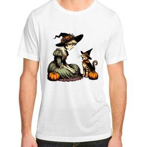 Cat Mom Witch Pumpkin Cat Halloween Women Halloween Adult ChromaSoft Performance T-Shirt