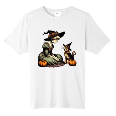 Cat Mom Witch Pumpkin Cat Halloween Women Halloween Tall Fusion ChromaSoft Performance T-Shirt