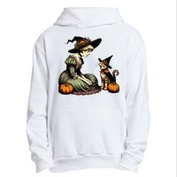 Cat Mom Witch Pumpkin Cat Halloween Women Halloween Urban Pullover Hoodie