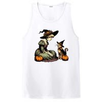 Cat Mom Witch Pumpkin Cat Halloween Women Halloween PosiCharge Competitor Tank