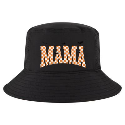 Checkerboard Mama With Spider Halloween Mama Spooky Vibes Gift Cool Comfort Performance Bucket Hat