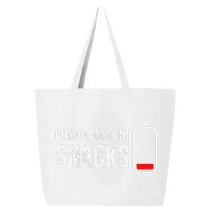 Charge Me With Snacks Funny Snack Lover 25L Jumbo Tote