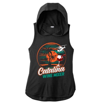 Ca.Talina Mixer Wine Ladies PosiCharge Tri-Blend Wicking Draft Hoodie Tank