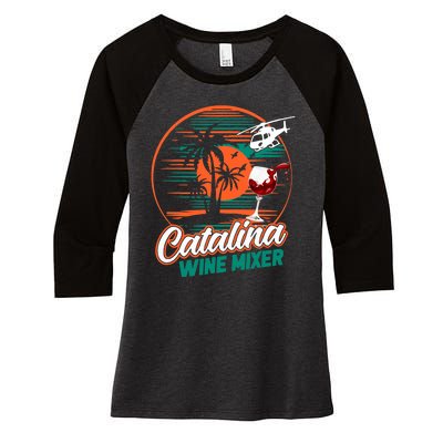 Ca.Talina Mixer Wine Women's Tri-Blend 3/4-Sleeve Raglan Shirt