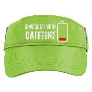 Charge Me With Caffeine Funny Coffee Lover Adult Drive Performance Visor