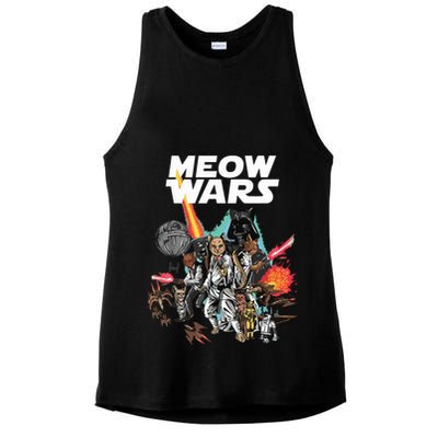 Cat Meow Wars Funny Cat Wars Cat Ladies PosiCharge Tri-Blend Wicking Tank