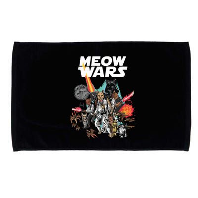Cat Meow Wars Funny Cat Wars Cat Microfiber Hand Towel