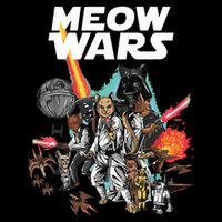 Cat Meow Wars Funny Cat Wars Cat Cropped Pullover Crew