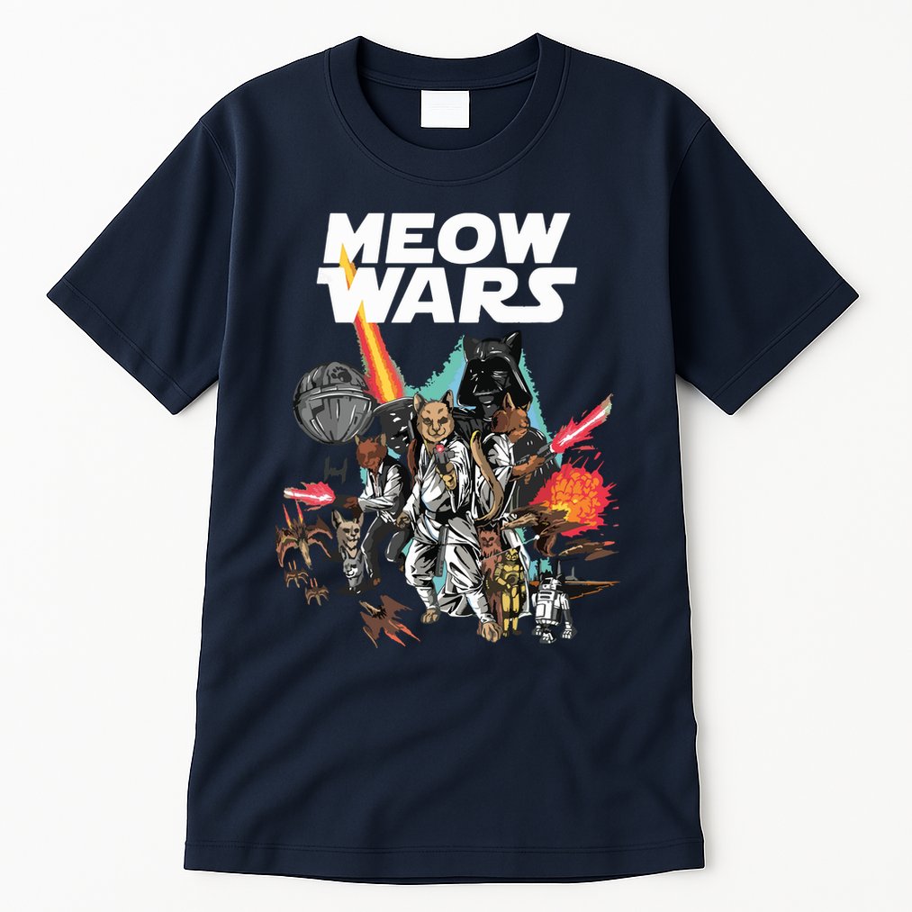 Cat Meow Wars Funny Cat Wars Cat Tall T-Shirt