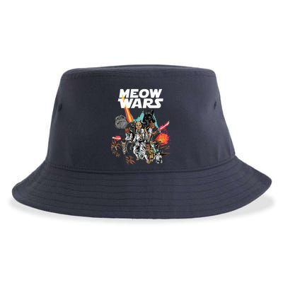 Cat Meow Wars Funny Cat Wars Cat Sustainable Bucket Hat