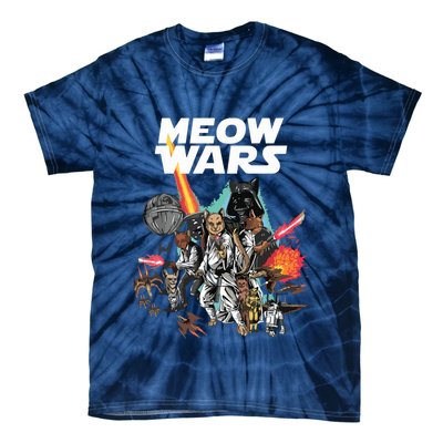 Cat Meow Wars Funny Cat Wars Cat Tie-Dye T-Shirt