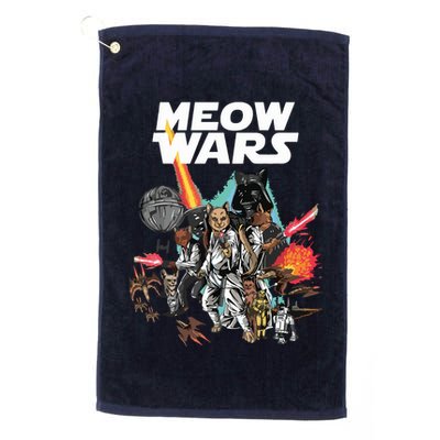Cat Meow Wars Funny Cat Wars Cat Golf Towel