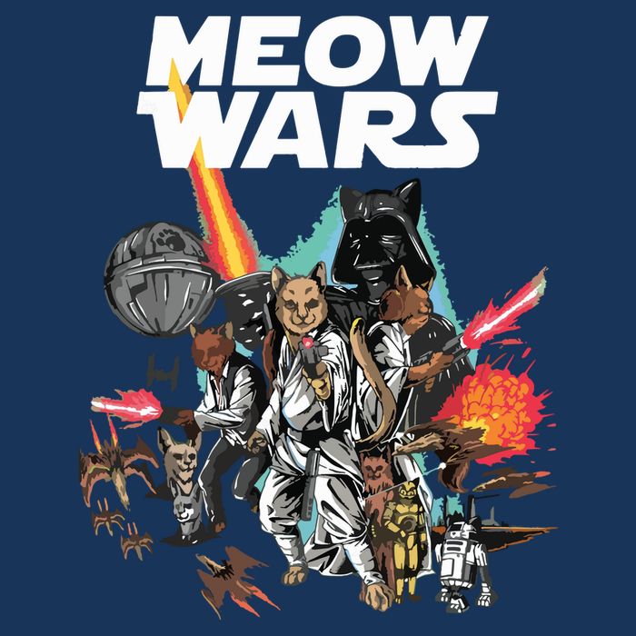 Cat Meow Wars Funny Cat Wars Cat Golf Towel