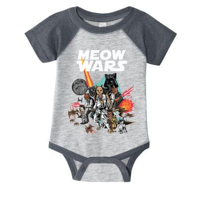 Cat Meow Wars Funny Cat Wars Cat Infant Baby Jersey Bodysuit