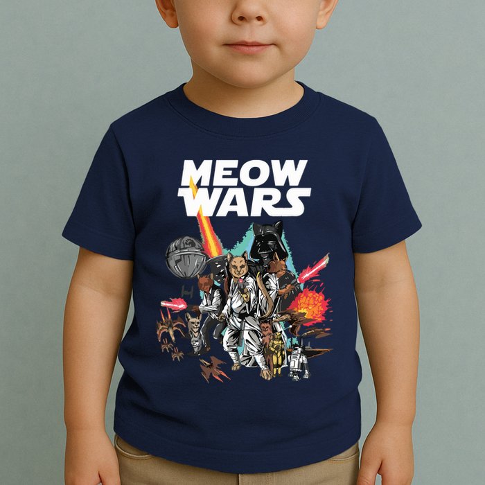 Cat Meow Wars Funny Cat Wars Cat Toddler T-Shirt