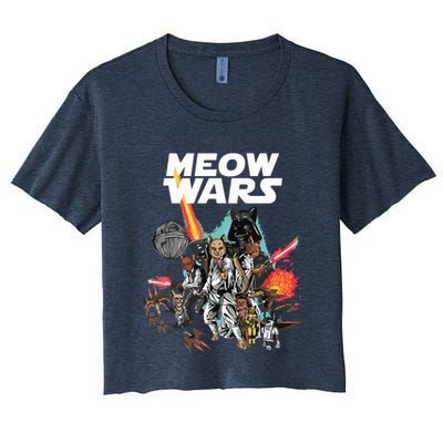 Cat Meow Wars Funny Cat Wars Cat Crop Top